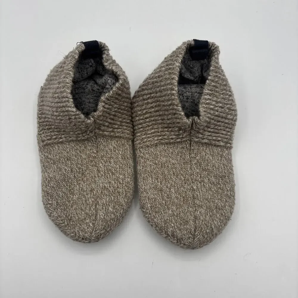 Bombas‎ Youth 1-5 Gripper Slippers Socks Warm Tan Unisex Lined